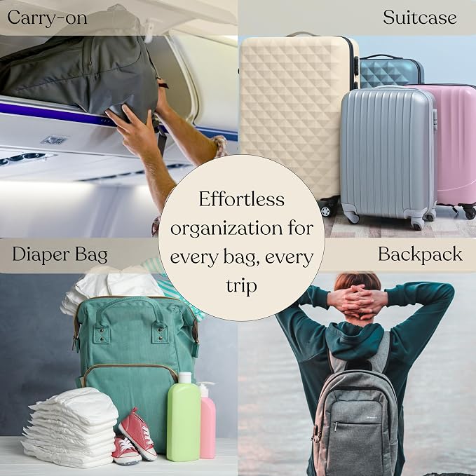 Packing Cubes Set-Cute Packing Cubes for Travel, Luggage Organizer Bags for Suitcase, Perfect for Kids and Family, Floral, Neutral & Aesthetic Travel Organizer Set -Pink - Image 6