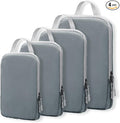 WOOMADA Compression Packing Cubes for Suitcases Travel Essentials 4 Set Expandable Travel Bags Organizer for Luggage(dark grey) by WOOMADA