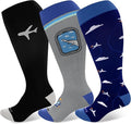 LEVSOX Plus Size Compression Socks Wide Calf Men&Women 20-30 mmhg Knee High Support Socks for Medical, Nurse, Diabetic by Levsox