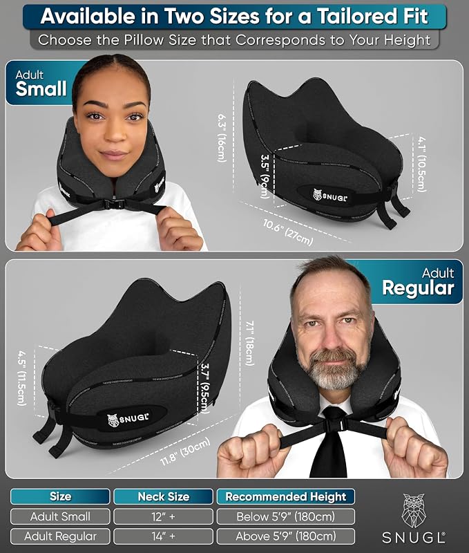 Travel Pillow – Neck Pillow Airplane, Travel Pillows for Airplanes, Neck Pillows Memory Foam – Road Trip Essentials for Adults – Traveling Essentials - Gifts for Travelers Men & Women - Image 5