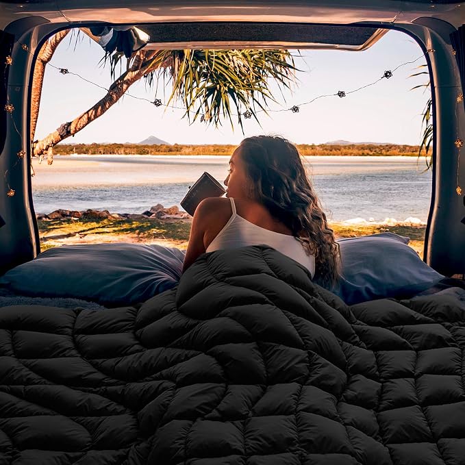 Camping Blanket, Puffy Blanket Lightweight Windproof Water Resistant for Outdoors,Hiking, Backpacking,Beach,Car,Picnic,Stadium - Image 6