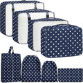 Packing Cubes for Travel - 8 Set Luggage Organizer Bags for Family, Mesh Breathable Packing Cubes for Suitcases Durable Travel Essentials Bags Set (Polka Dots) by YEEYAA