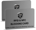 SaiTech IT 2 Pack RFID Blocking Card for Credit Debit ID Card, Grey | Slim Anti-Theft Contactless NFC RFID Blocker Protector, Easily Fit into Wallet and Purse, for Men & Women by SaiTechIT