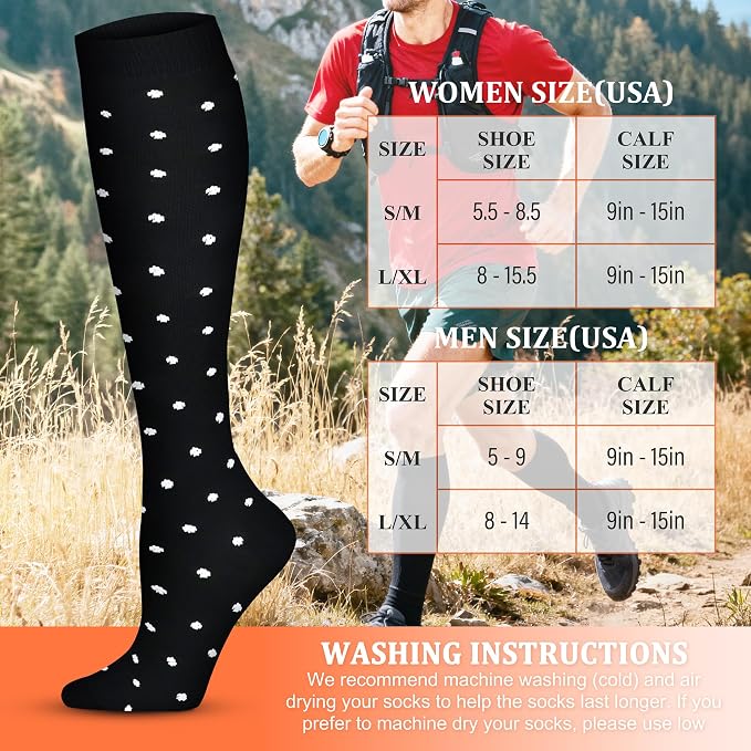 FEYHAY Copper Compression Socks (8 Pairs) 15-20 mmHg Circulation is Best Athletic & Daily for Men & Women, Running, Climbing - Image 7