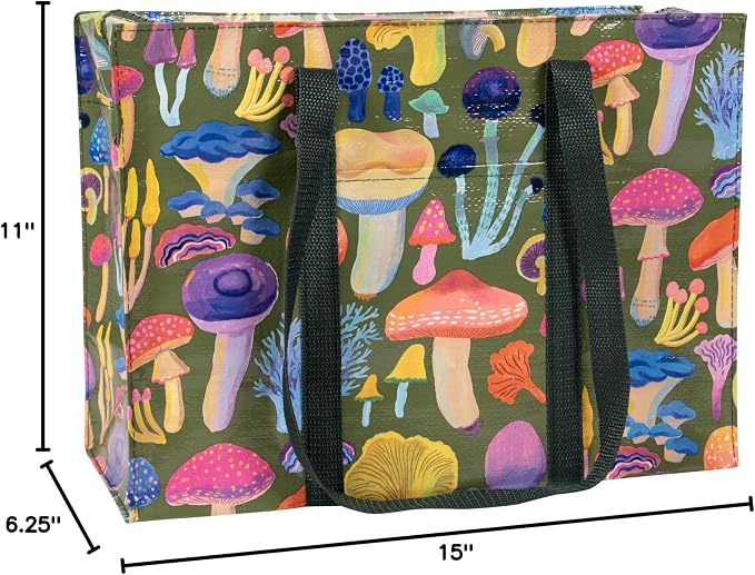 Blue Q Reusable Shoulder Tote Bag – Carry Everywhere Bag with a Hefty Zipper, Durable, Fun Design, 95% Recycled Material - Image 8
