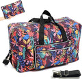 22" Foldable Large Travel Duffel Duffle Bag Sports Gym Tote Bag For Women Overnight Carryon Weekend Bag Shoulder Bag Water Resistant by Unknown