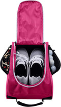 Athletico Golf Shoe Bag - Zippered Shoe Carrier Bags With Ventilation & Outside Pocket for Socks, Tees, etc. (Pink) by Athletico