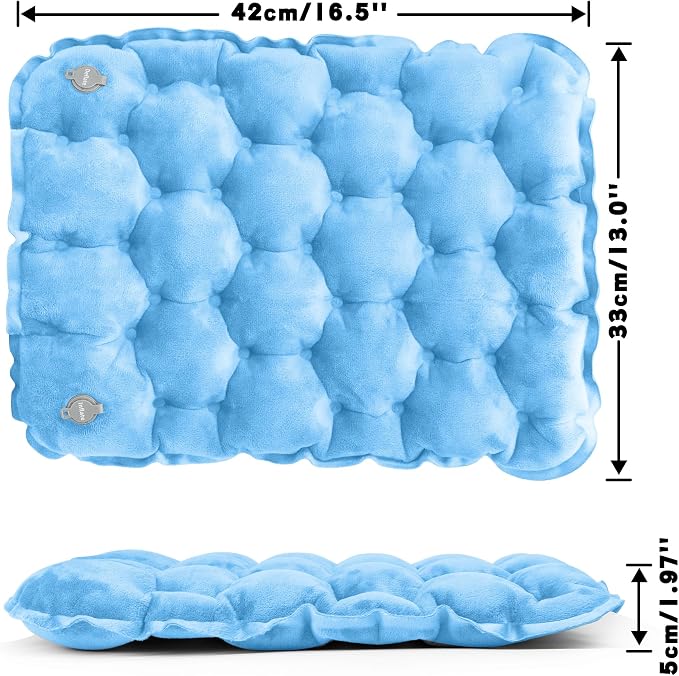 Inflatable Seat Cushion Lightweight Airplane Seat Cushion | Stadium Seat Travel Cushion for Climbing Hiking Office Airplane - Image 2