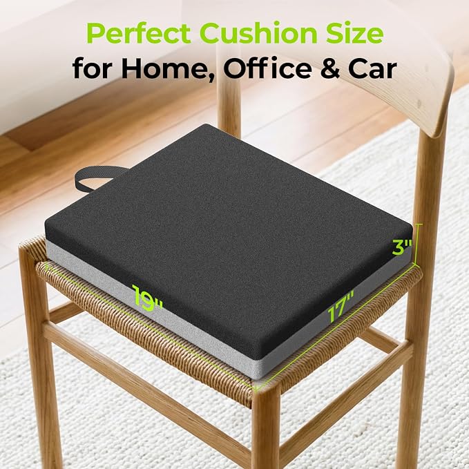 AUVON Ventilation Seat Cushion with Innovation Heat Dissipation Design, Wheelchair Cushion with Supportive Memory Foam, Waterproof & Anti-Slip Cover, Improve Lower Back & Tailbone Comfort, XXL Size - Image 9