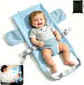 Toddler Airplane Bed, Blue, Baby Travel Essentials, 31 * 17 in | Portable Seat Extender Travel Bed for Kids, Soft Baby Travel Essentials for Flying, Long Flight Must Haves Footrest by Unknown