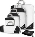 Gonex Compression Packing Cubes for Travel, Mesh Bags Luggage Organizers | Set of 4/5/6/7/10 for Essentials, Extensible, Fits 20"Carry-on Suitcases, See-through Mesh, Double Zipper Compression by Gonex