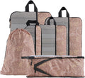U+U 6 Set Compression Packing Cubes, Travel Organizers (Paisley Pattern) | Space-Saving & Drawstring Bag Included by UU