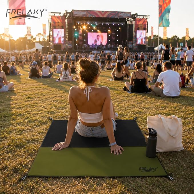 Frelaxy Pocket Picnic Blanket, Waterproof Blanket for Beach Festival | Lightweight compact design, Multi-use outdoor blanket, Waterproof & sandproof material, Easy to carry, Picnic, Camping - Image 6