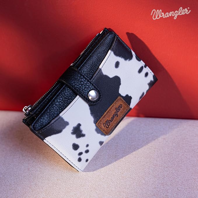 Wrangler Wallet for Women Bifold Card Holder with Zipper and ID Window - Image 6