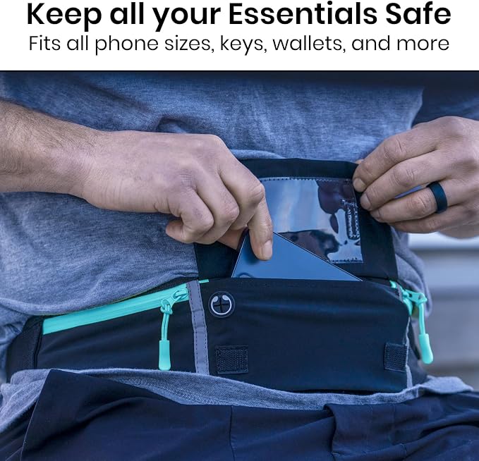 Vive Running Belt Fanny Pack for Women, Men, Kids, Adults, Jogging | Workouts- Waterproof Runners Reflective Waist Pack Bag with Phone Holder - for Fitness, Exercise, Gym, Hiking, Travel - Image 7