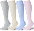 LEVSOX Cotton Compression Socks for Women Men 20-30 mmHg Knee High Cute Support Sock for Nurses Flying Pregnancy by Levsox