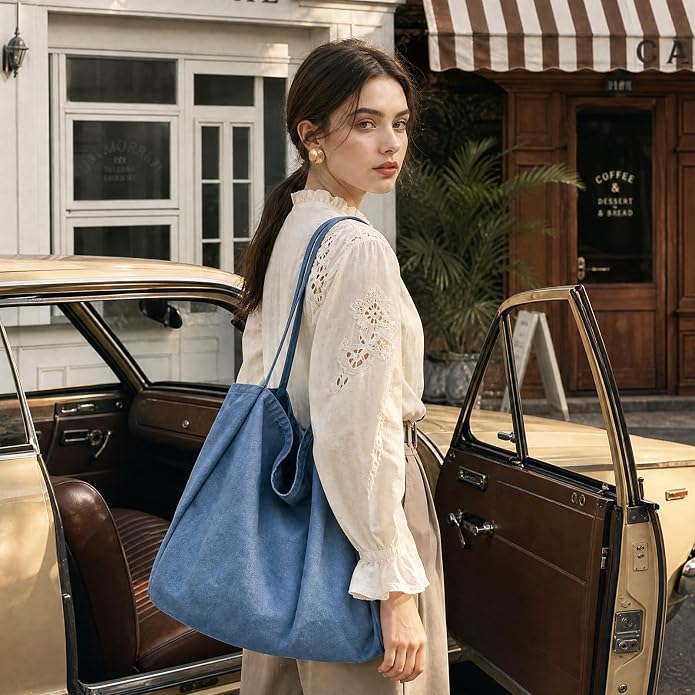 Canvas Tote Bag for Women Large Hobo Shoulder Bag for Work Travel Casual Message Bag Tote Purse handbags - Image 2