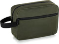 Elviros Travel Toiletry Bag for Women and Men,Lightweight Makeup Bag Hanging Dopp Kit with Shaving Compartment Cosmetic Organizer Small Tool Bag Travel Essentials,Gifts for Men(Army Green) by Elviros