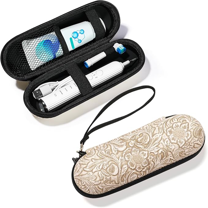 Electric Toothbrush Travel Case, compatible with Oral-B/Oral-B Pro 1000, 1500, 5000, 7000, 7500, 6000, 9600; Philips Sonicare 4100, 5100, 1100, 6100, 5300; Oral-B iO electric toothbrush by Unknown
