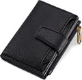 Small Wallet Women RFID Blocking Soft Leather Bifold Compact Card Holder Wallet for Women with Zipper Coin Pocket 4 ID Window by Airkit