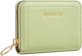 BOSTANTEN Credit Card Holder RFID Small Wallets Woman Zipper Card Wallet | Slim, Compact, Front Pocket, Accordion, Vegan Leather, Thin for Daily Use, Travel, Gifts for Women, Grass Green by BOSTANTEN