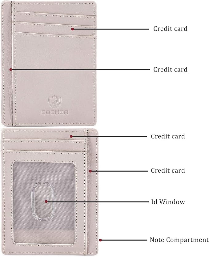Front Pocket Wallet for Men Women Slim Minimalist Real Leather RFID Blocking Credit Card Holder - Image 4