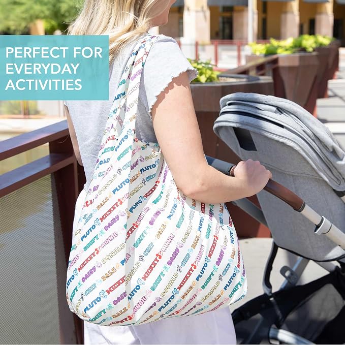Bumkins Reusable Grocery Shopping Tote Bag for Women, Large Boho Style with Handles, Foldable, Washable, Shoulder Straps - Image 3