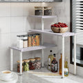 3 Tier Adjustable Countertop Organizer Corner Shelf | Countertop Organizer and Storage Rack for Kitchen, Bathroom, Over Sink, Coffee Bar, Spice Rack, Dresser Table by Dazioter