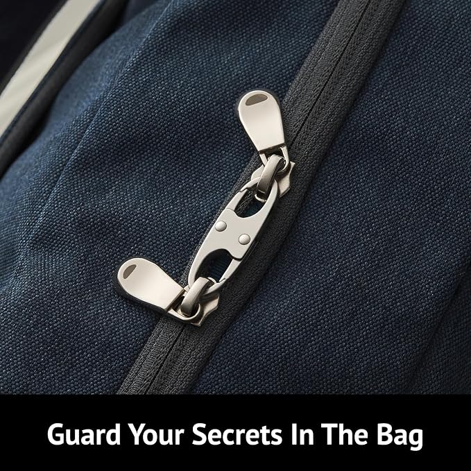 zelin Zipper Clips Anti thefts, Carabiner, Travel Essentials 8Pcs Grey | Premium Zinc Alloy Zipper Locks, Theft Deterrent for Luggage and Travel Backpack, Airplane Flight Essentials Safety - Image 4