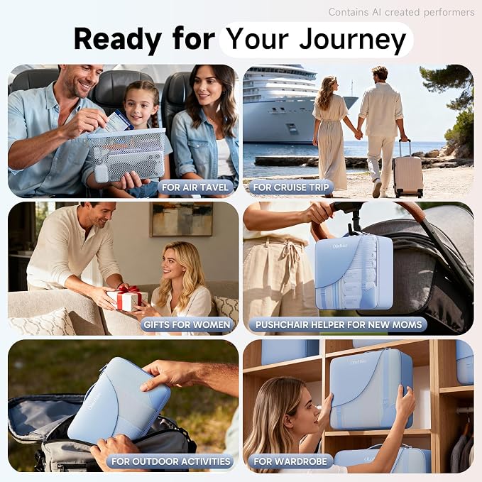 9 Set Packing Cubes for Travel, Gifts for Women Mom,Anti-Tearing Suitcase Organizer,OlarHike Vacation Essentials & Accessories for Cruise Ship - Image 10
