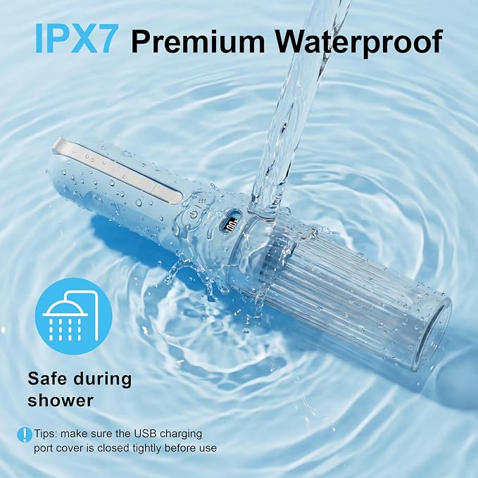 Electric Portable Bidet for Travel & Outdoor Camping, Sky Blue | Pocket size whisper-quiet handheld sprayer 3 pressure modes 1600mAh Long-lasting Battery USB-C Rechargable IPX7 Waterproof - Image 7