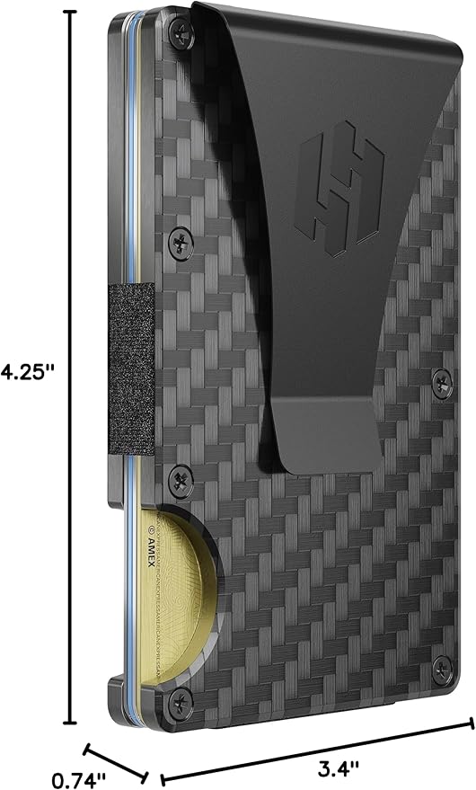 Wallet for Men - Slim RFID Blocking Metal Wallet with Money Clip, Minimalist Front Pocket Credit Card Holder, Small Mens Wallet - Image 8