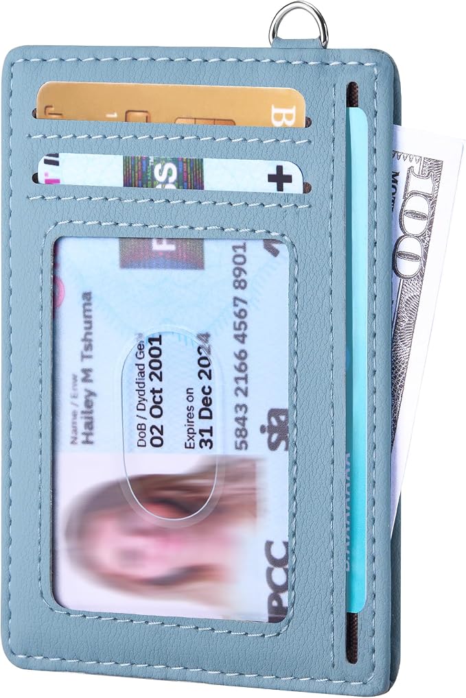 Mayski Slim Wallet, Credit Card Holder for Women, Minimalist Front Pocket RFID Blocking Card Cases, Small Wallet Women Men(MF Blue) - Image 2
