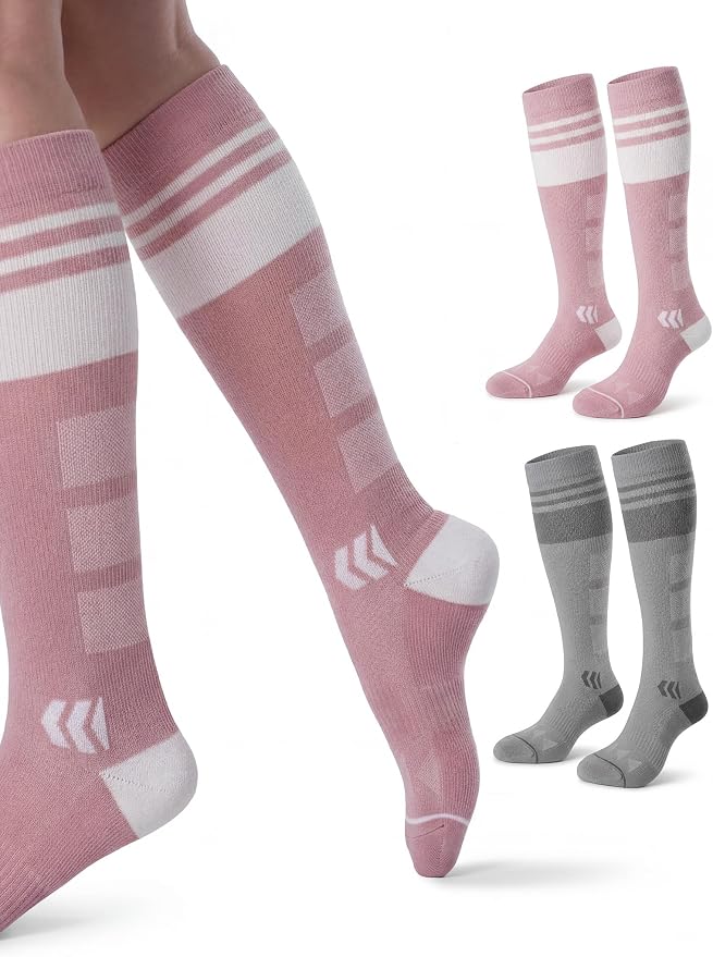 Momcozy Compression Socks for Women, 20-30 mmHg for Flying, Travel & Sports | 20-30 mmHg option: Enhanced support with zoned compression, Lycra fiber for lasting elasticity, silver-infused for freshness by Momcozy