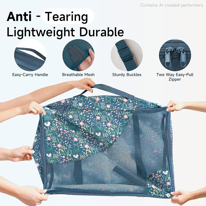 9 Set Packing Cubes for Travel, Gifts for Women Mom,Anti-Tearing Suitcase Organizer,OlarHike Vacation Essentials & Accessories for Cruise Ship - Image 4