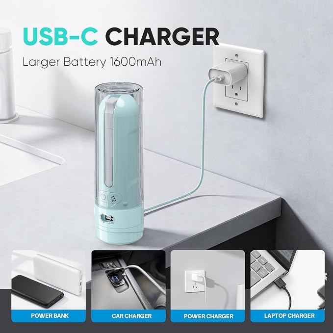 Electric Portable Bidet – Rechargeable Travel Bidet for Women Postpartum Care & Personal Hygiene | with 3 Pressure Modes for Home Travel & Camping (Aqua) - Image 9