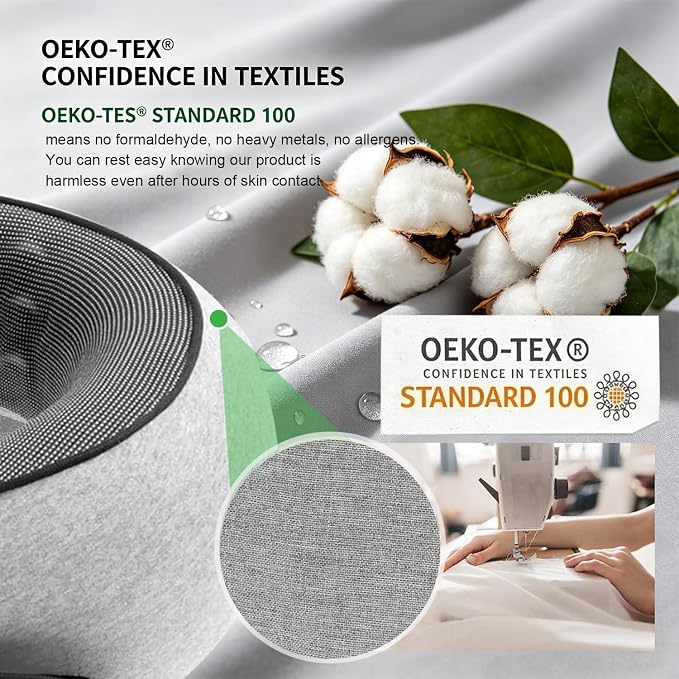 G-Shape Memory Foam Travel Pillow Super Comfort Neck Pillow Airplane 360°Support | Complete Sleep Kit: Eye Mask, Ear Plugs & Carry Bag | Lightweight Airplane Pillow for Home, Car & Travel(Gray) - Image 4