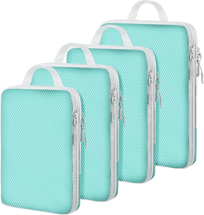 4 Set Packing Cubes For Travel Essentials, Luggage Packing Organization Cubes Suitcase Organizer Bags Set For Luggage Travel Packing Cubes For Suitcases Durable (4 Pcs, Blue) by Unknown