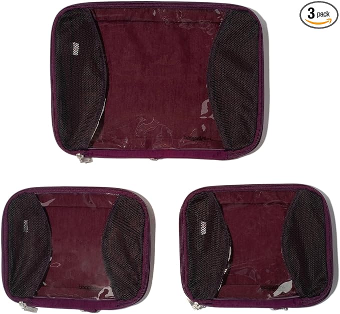 Baggallini Compression Cube 3-piece set - Lightweight Compression Packing Cubes for Travel by baggallini