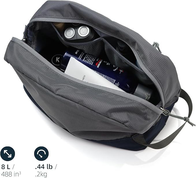 Travel Toiletry Bag 8L, Large Packing Cube with Waterproof TPU Wet/Dry Compartment - Image 3