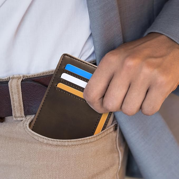 Chelmon Slim Wallet for Men, Minimalist Front Pocket RFID Blocking Credit Card Holder - Image 7