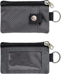 CHENSPRX Minimalist RFID Blocking Small Wallet with ID Window,WaterResistant Zip Id Case Wallet with Lanyard Keychain for Cards,Cash,Travel,Women,Men by CHENSPRX