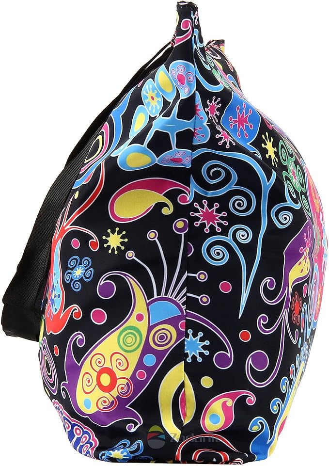 Beach Tote Bags Travel Totes Bag Shopping Zippered Tote for Women Foldable Waterproof Overnight Handbag - Image 5