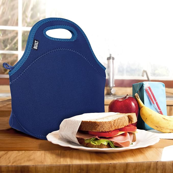 Built Gourmet Getaway Neoprene Lunch Bag - Insulated, Reusable, & Machine-Washable Lunch Tote for Hot and Cold Food Storage, Lightweight & Reusable - One Size (Celestial Blue) - Image 6