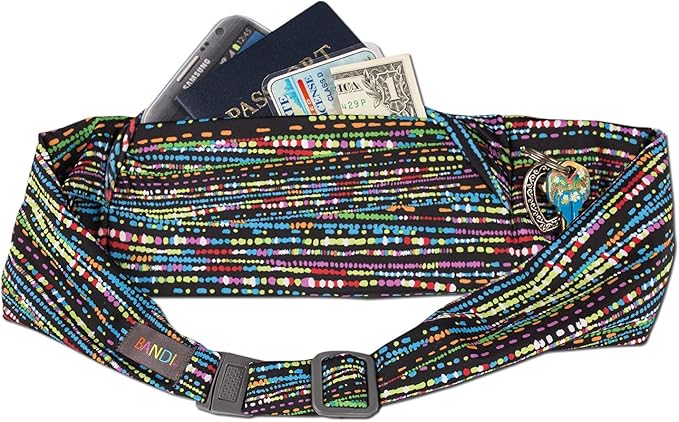BANDI Running Belt for Women & Men – USA Made No-Bounce Adjustable Waist Pack & Secure Fanny Pack – Fits All Phones, Gels & Essentials – Zipper-Free, Medical Device Friendly by BANDI