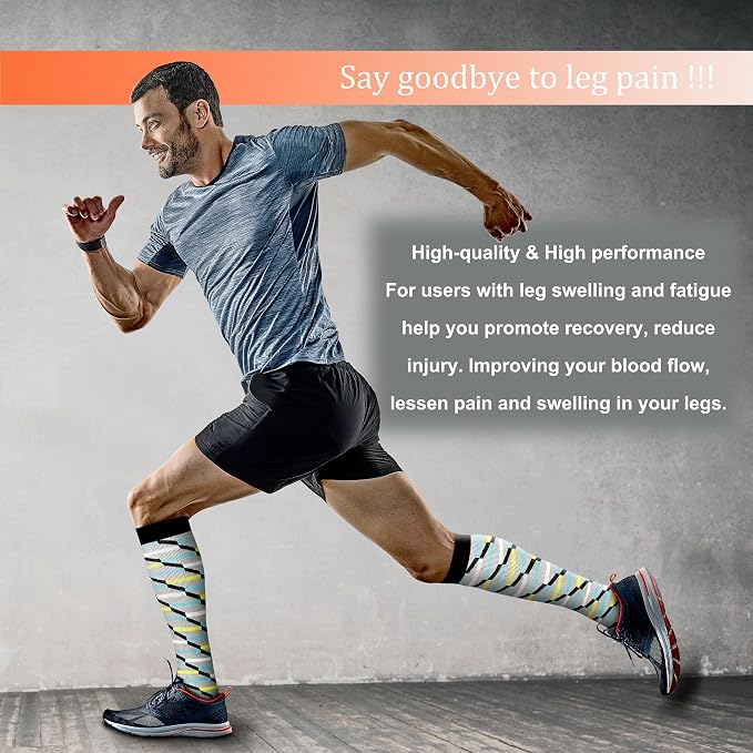 FEYHAY Copper Compression Socks (8 Pairs) 15-20 mmHg Circulation is Best Athletic & Daily for Men & Women, Running, Climbing - Image 3