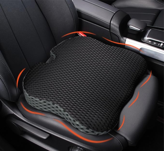 Lofty Aim Car Seat Cushion, Comfort Memory Foam Car Cushions for Driving (Gray) by LoftyAim
