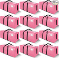 SWEET DOLPHIN 12 Pack 200LB Heavy-Duty Moving Bags with Wrap-Around Handles, Extra Large Storage Totes for Space Saving, Clothes Storage Bags, College Dorm Essentials, Pink, 24 Gal by SWEET+DOLPHIN