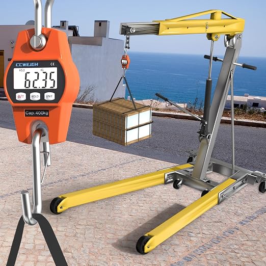 Hanging Scale Handheld 880lb/400kg Crane Scale Luggage Scale,with ABS Plastic case & Big LCD Display, Portable Digital Mini Crane Scale Fishing Scale,for Gym,Hunting,Travelling - Image 3