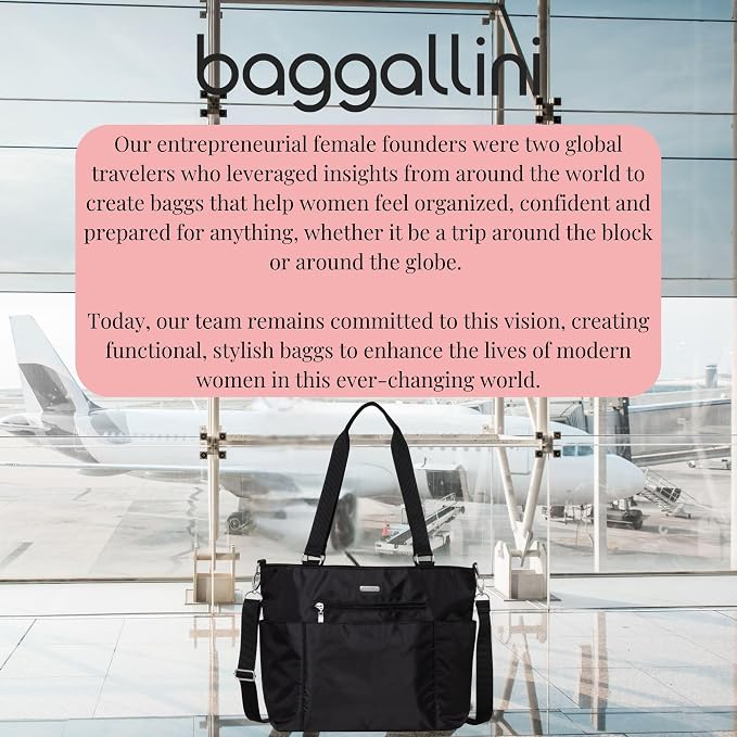 Baggallini Essential Laptop Tote - Work Tote Bag with Laptop Sleeve - Lightweight Travel Crossbody Shoulder Bag for Women - Image 7